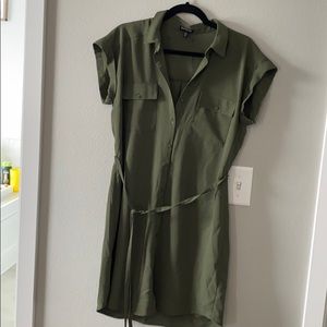 EUC express button up tie dress